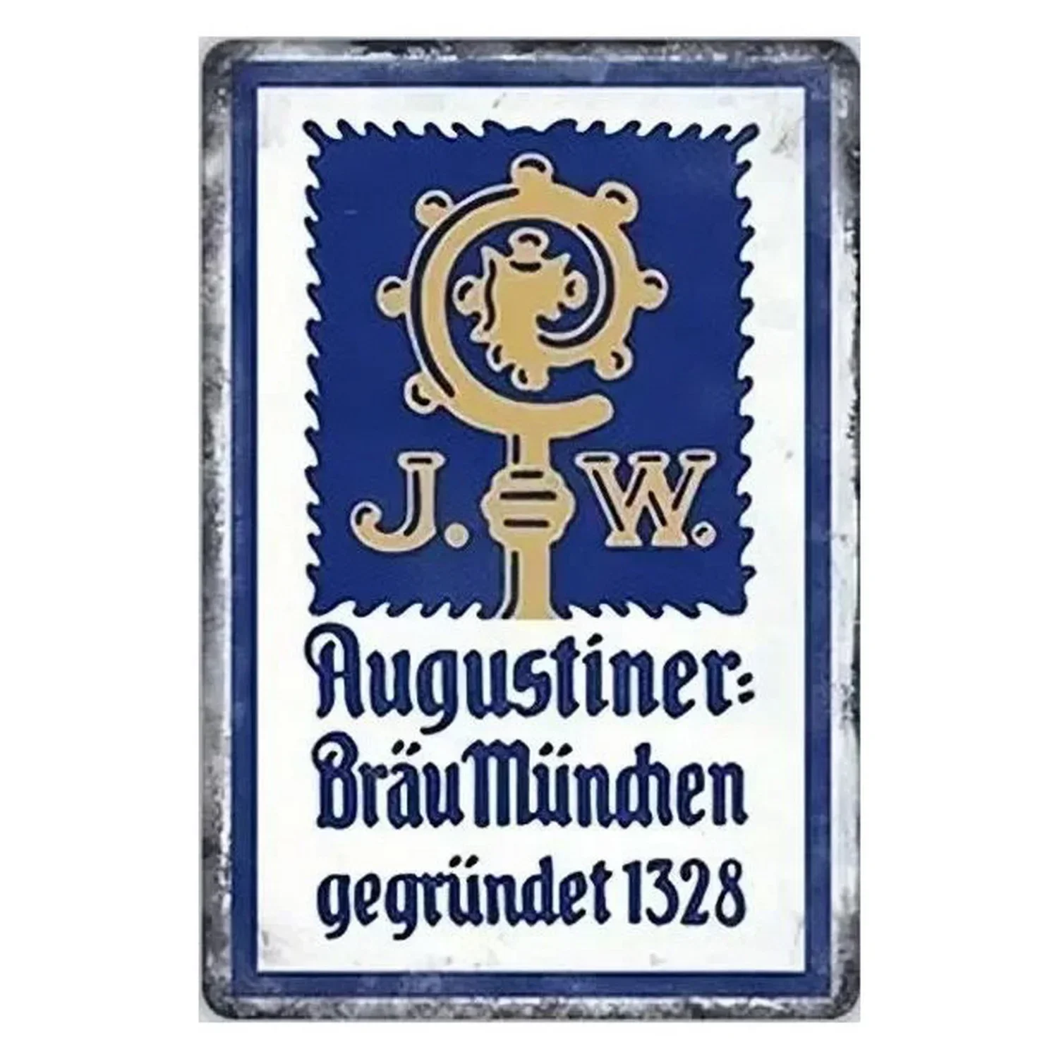 ป้ายโลหะสังกะสี Zurich Paulaner แผ่นตกแต่งผนังโปสเตอร์ศิลปะวินเทจภาพวาดเหล็กสำหรับมนุษย์ถ้ำบ้านคาเฟ่สวนคลับบาร์