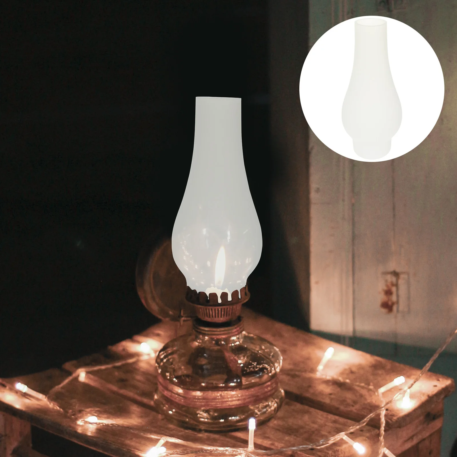 

Retro Oil Lamp Chimney Windproof Glass Cover Small Lampshade Fine Craftsmanship Versatile Usage Oil Lamp Chimney