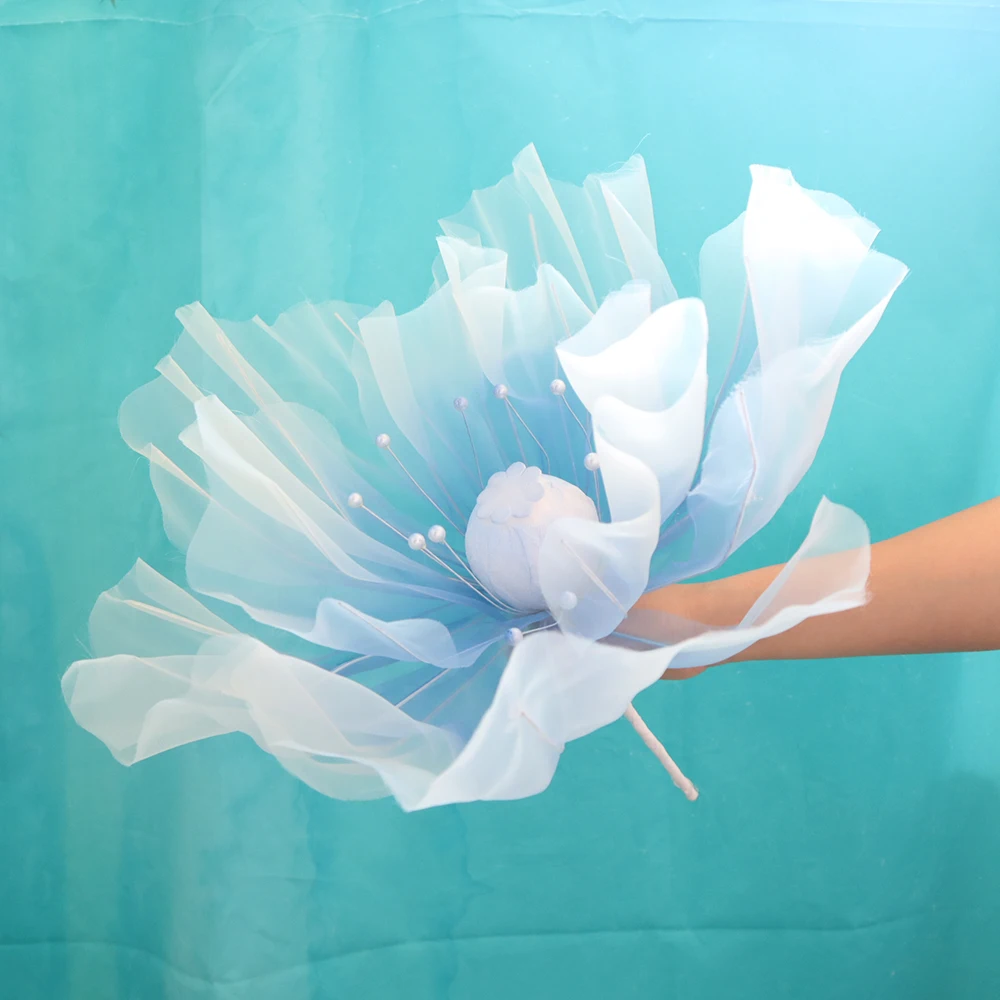 Artificial Large Silk Screen Poppy Flower Bouquet Wedding Background Decoration Party Accessories Natural Preserved Flowers