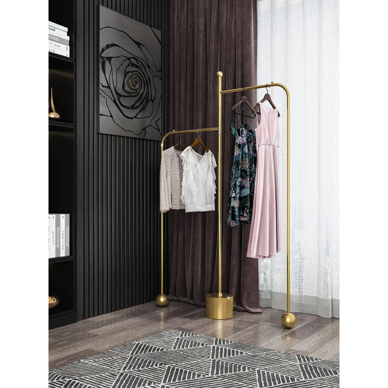 Custom. Denmark Modern Light Luxury Coat Rack Floor Bedroom Corner Cloth Rack Living Room Simple Rotating Hanger Household