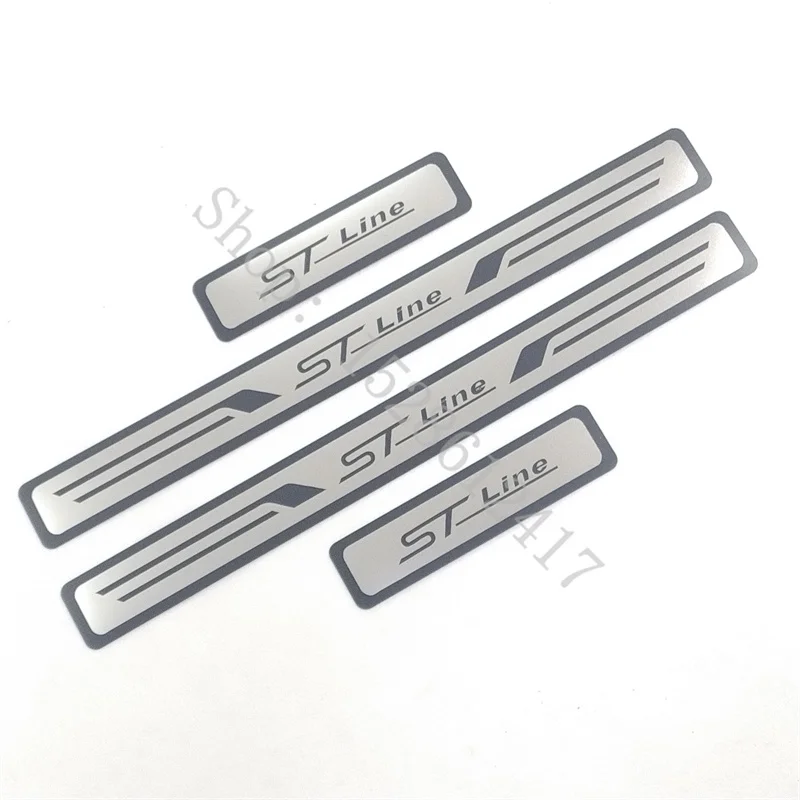 For Ford ST LINE  2021 2022 2023~ 2025 Car Accessories Door sill scuff plates thresholds protector car Stickers Welcome Pedal