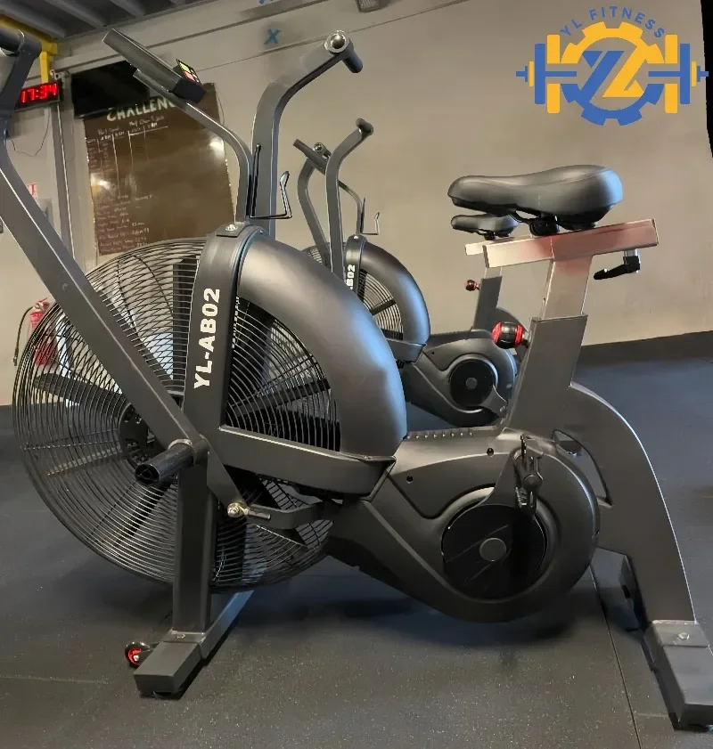 YL AB02 Hyrox Factory Custom Wholesale Fitness Equipment Air Bike Exercise Bike for Gym Impact Fan