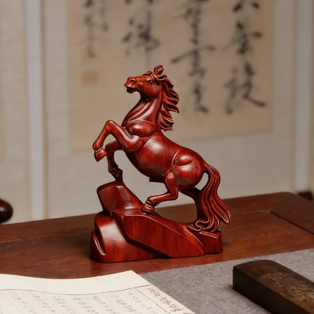 2026 Zodiac-Horse Statue Chinese New Year Decoration Auspicious Horse-Symbol Spring Festival Present Cultural Charm