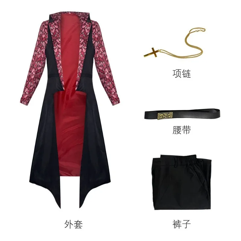 

Горячий аниме One Piece Dracule Mihawk Косплей Костюм для женщин и мужчин Хэллоуин Карнавальная форма топы Брюки шляпа Полный комплект одеваются в подарок