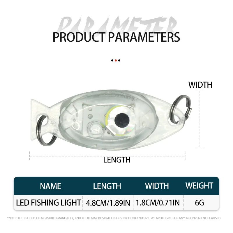 Światło wędkarskie Deep Drop Wodoodporne, świecące przynęty wędkarskie LED Podwodna pułapka na ryby do nocnego łowienia ryb