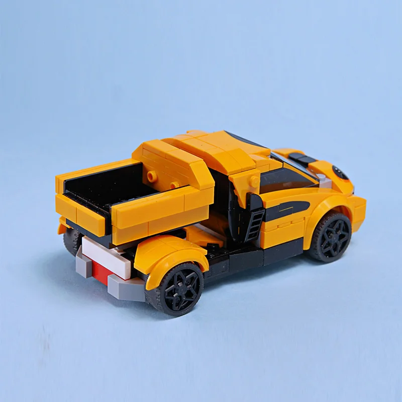 مدينة نموذج سيارة MOC قوالب بناء شاحنة قلابة الشحن الصفراء وحدات التكنولوجيا الأطفال هدايا العيد تجميع اللعب البدلة #3