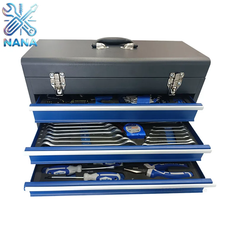 Factory export cross-border wholesale 408 pieces tool cabinet drawer slide 3 pumping 72 teeth car repair manipulator st