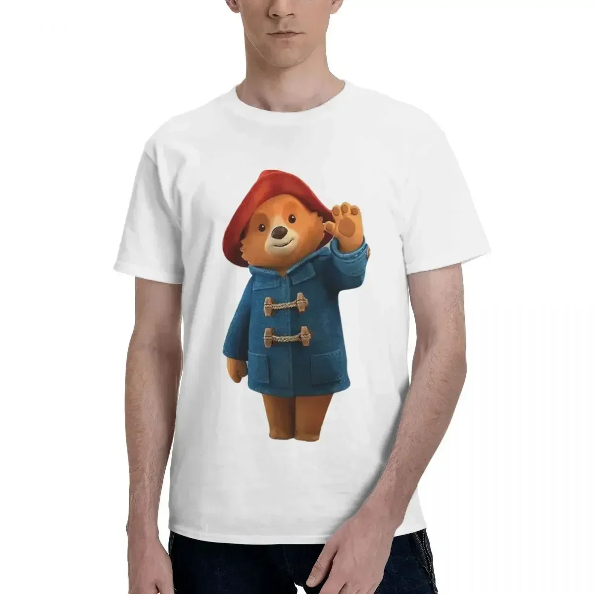 Paddington Bear Newest TShirts Male Graphic Pure Cotton Tops T Shirt O Neck Big Size