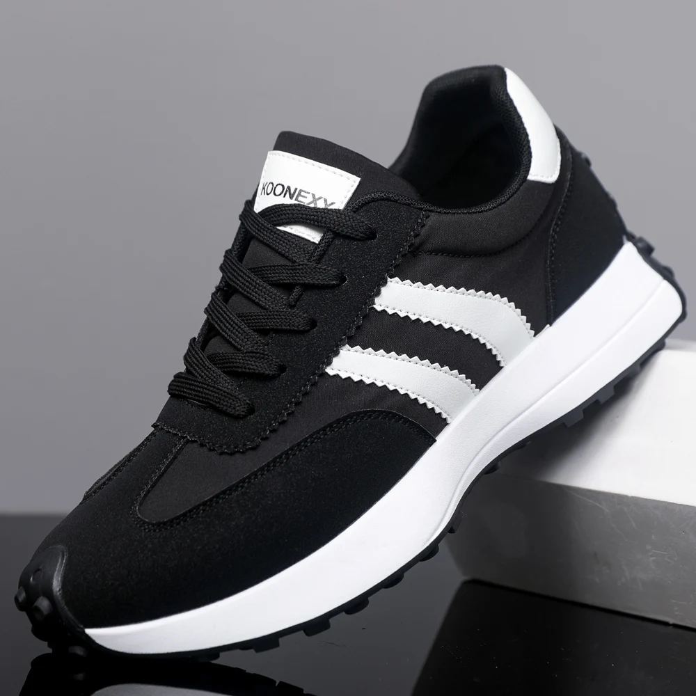 Men's Low-Top Sneakers, Suitable for Hiking and Casual Wear—Pu Upper, Breathable Lace-Up Style, Ideal for Outdoor Activities, Training, and Streetwear—Built-In Cushioning Insole and Pvc Sole, Perfect for Running and as a Gift (Men's Style)
