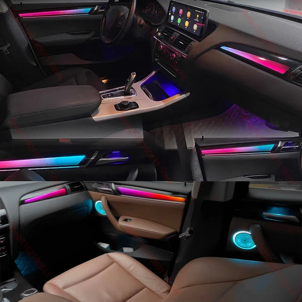 For BMW X3/X4 F25/F26 (2012-2017) Symphony Ambient Lights – 1:1 OEM-Style Interior LED Atmosphere Lighting view 3