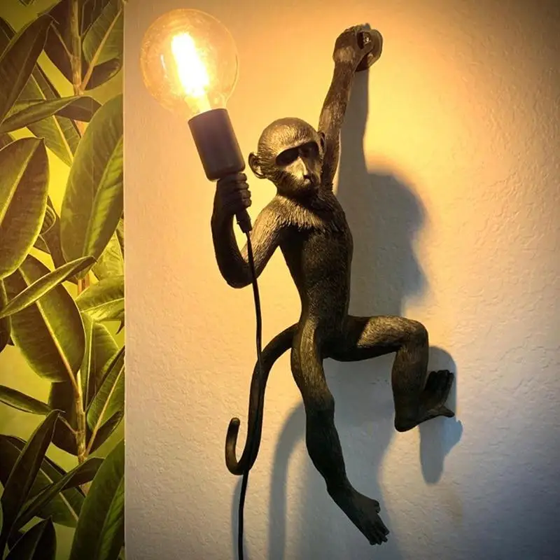 

Art Design Resin Monkey Desk Lamp Creative E27 Art Desk Lamp