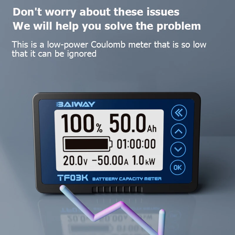 Imagem -03 - Coulomb Medidor com Tensão Atual Monitor de Bateria Testador de Capacidade Carro Elétrico rv Tf03k dc 8120v 50a 100a 350a 500a