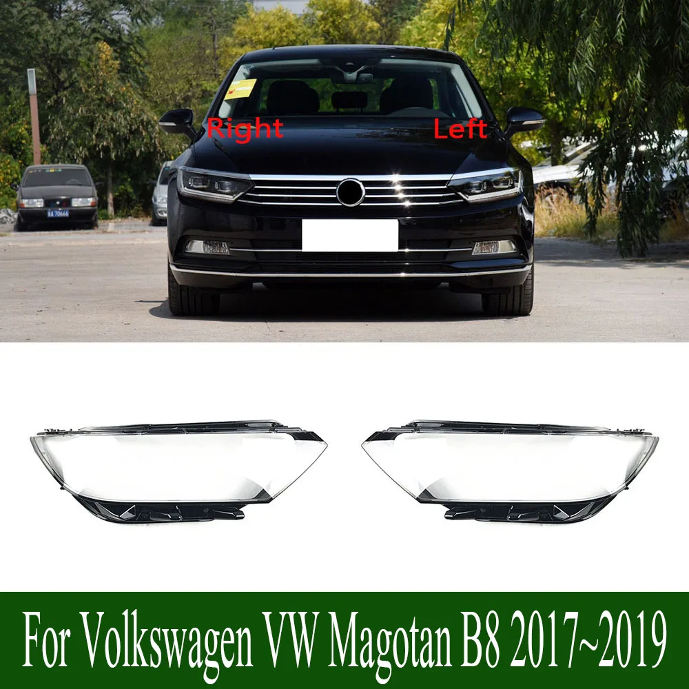 

For Volkswagen VW Magotan B8 2017~2019 Headlamp Transparent Cover Headlight Shell Lampshade Plexiglass Replace Original Lens