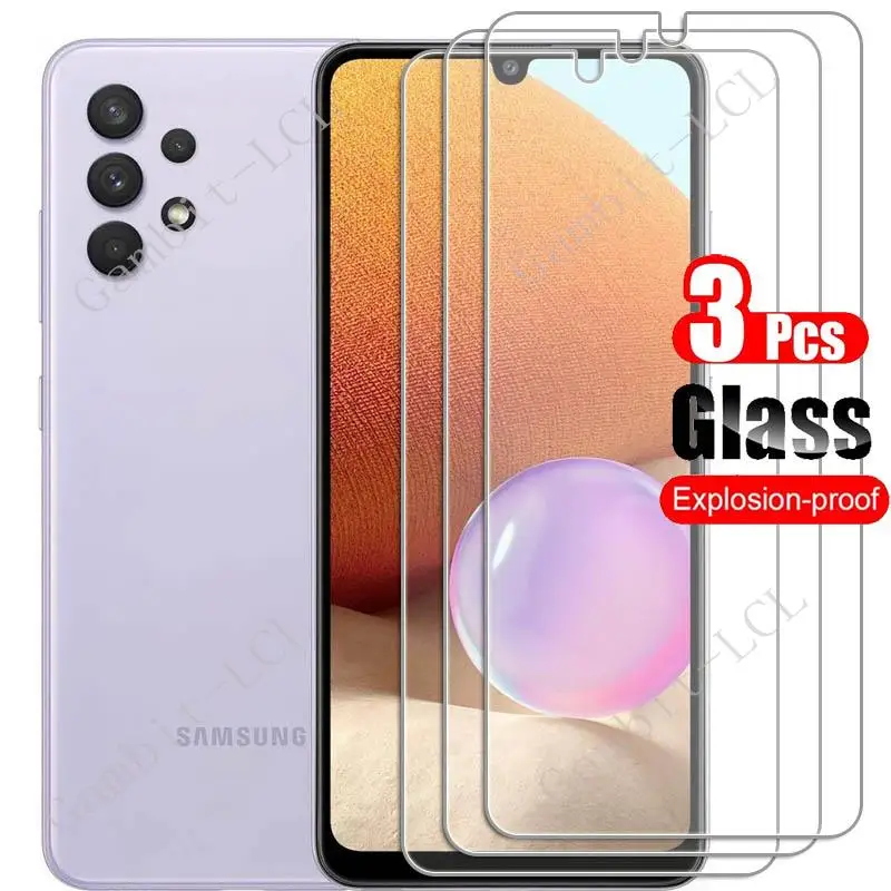 3PCS Tempered Glass For Samsung Galaxy A32 4G 6.4