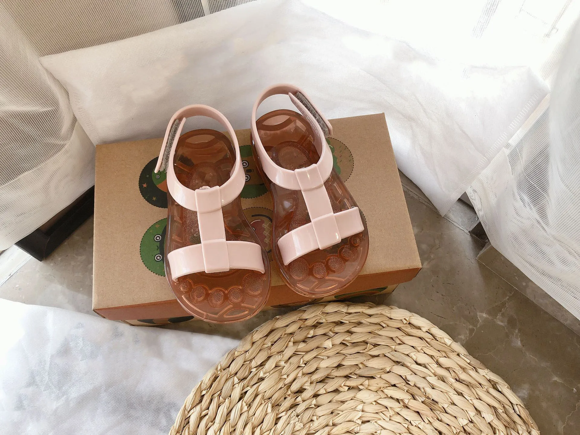 Sandali estivi per bambini ragazzi Casual open-toe Jelly shoes Girls Sweet beach shoes