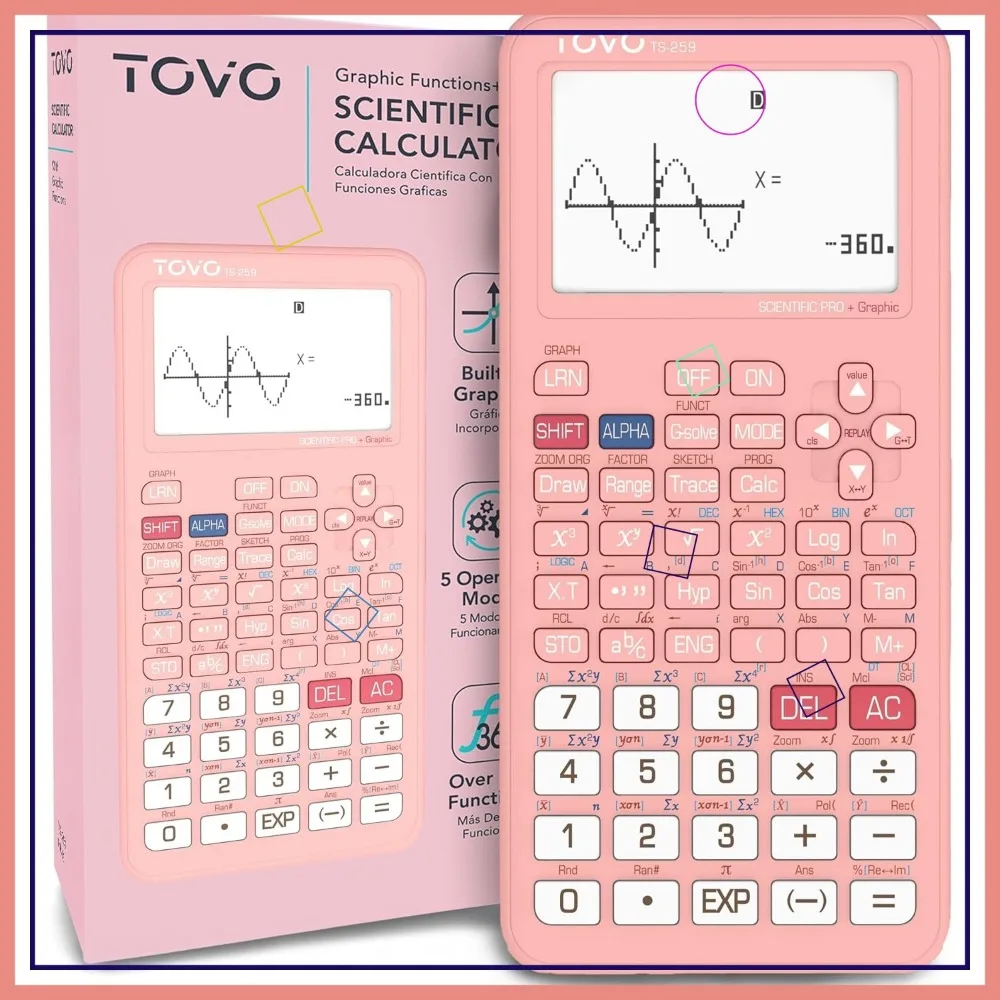 

Graphing Scientific Calculator with Large Screen, 360 Functions for High School and College Courses