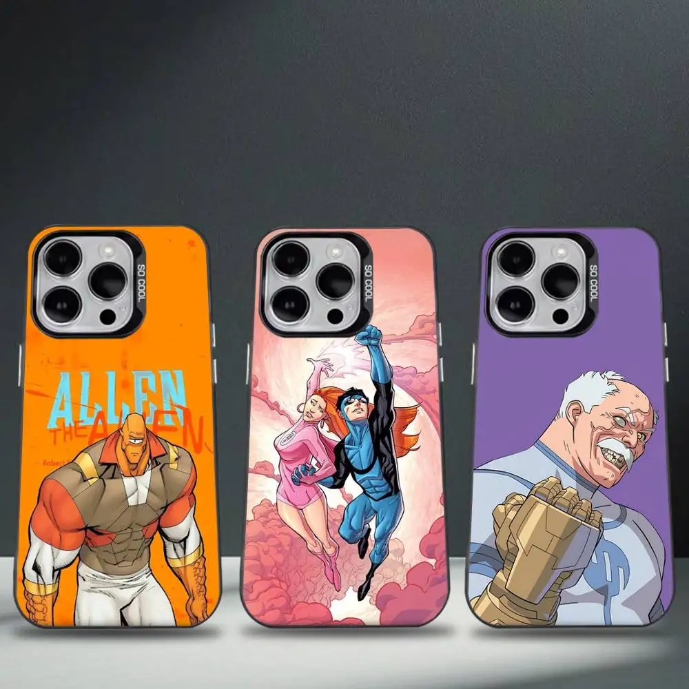 

I-Invincible Wallpaper Cool Phone Case For iPhone 17,16,15,14,13,12,11,Pro,XS,Max,Plus,Mini,SE4,E Black Matte Shockproof Cover