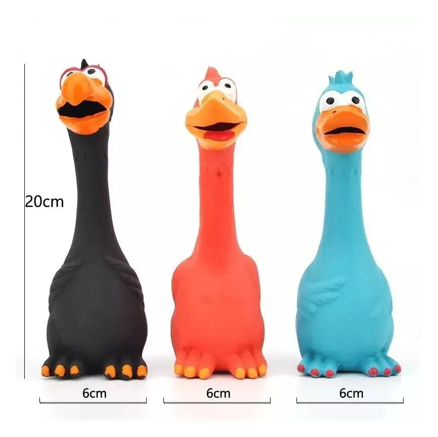 Squeaky Dog Rubber Toys Dog Latex Chew Toy Chicken Animal Bite Resistant Puppy Sound Toy Dog Supplies For Small Medium Large Dog