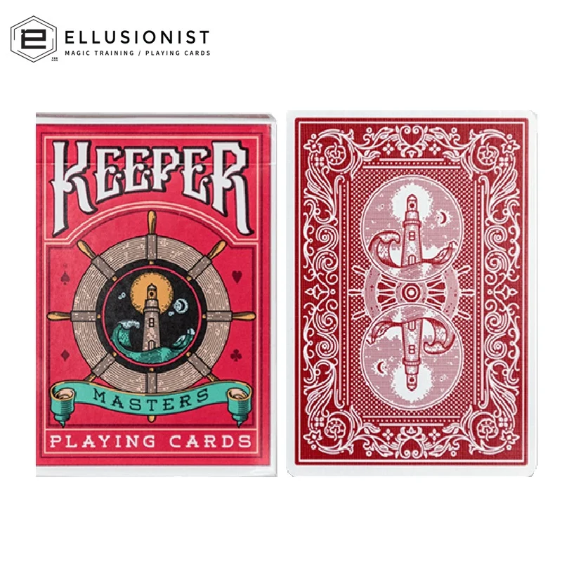 

Ellusionist Keeper Masters Red Marked Playing Cards Deck Magic Card Games Magic Tricks for Magician