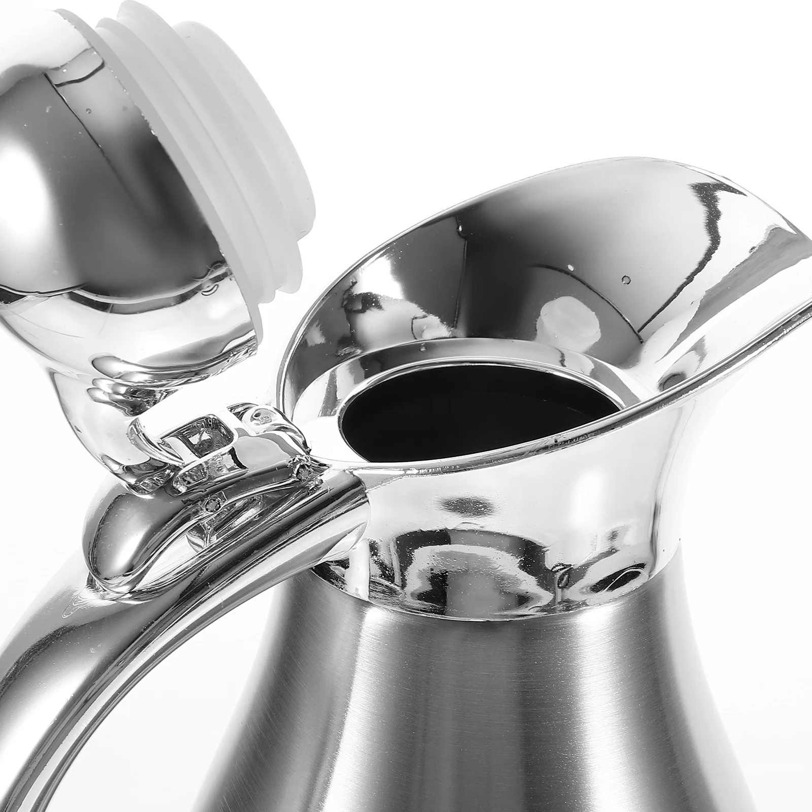 

Double-Wall Insulated Stainless Steel Thermal Bottle Silver Large Capacity Vacuum Pot for Home School Office Use