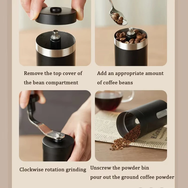 Кофемашина для кемпинга на открытом воздухе, ручная кофеварка в зернах, портативная ручная мини-кофемашина из нержавеющей стали, кофеварка