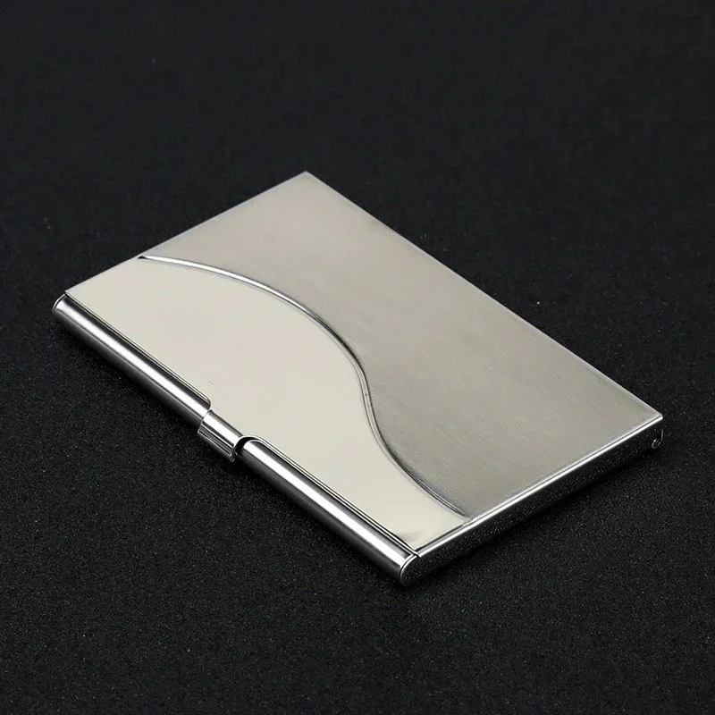 

High-end Custom Logo Stainless Steel Business Cardcase Laser Personalize Wallet Card Case Box Holder Company Activity Gifts