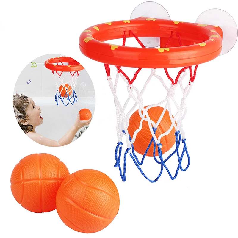 Brinquedos de banho divertidos para crianças, Basquete Hoop Balls Playset, Banheira Shooting Game Ball, Banheiro Slam Dunk Game para criança