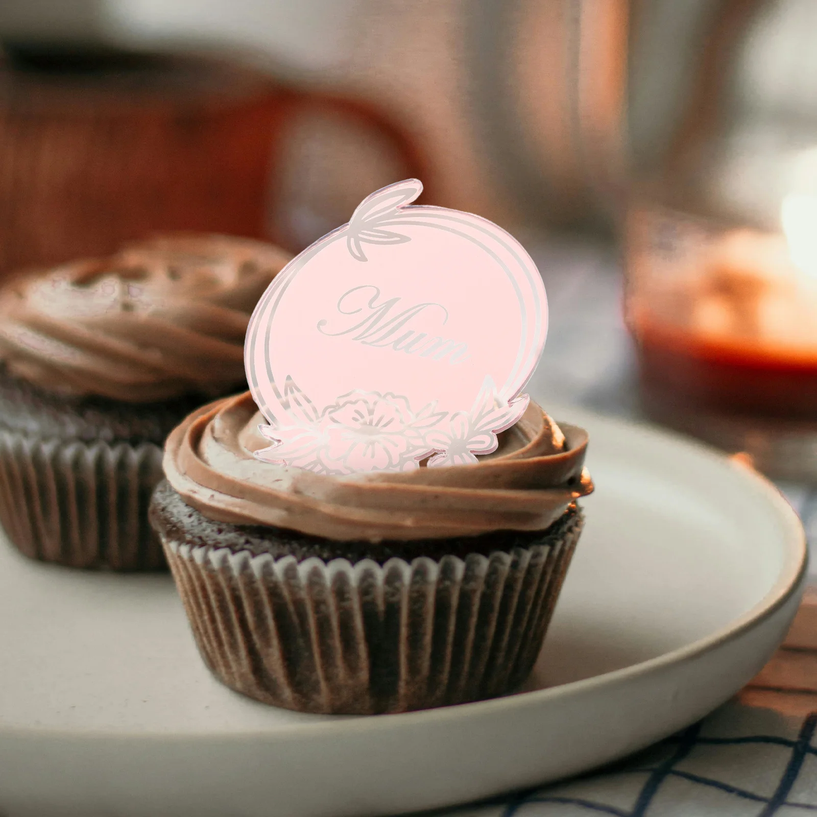 

20 pcs Mother'S Day Cake Decorations Acrylic Cupcake Toppers For Baking Happy Mother'S Day Cake Topper Party Supplies