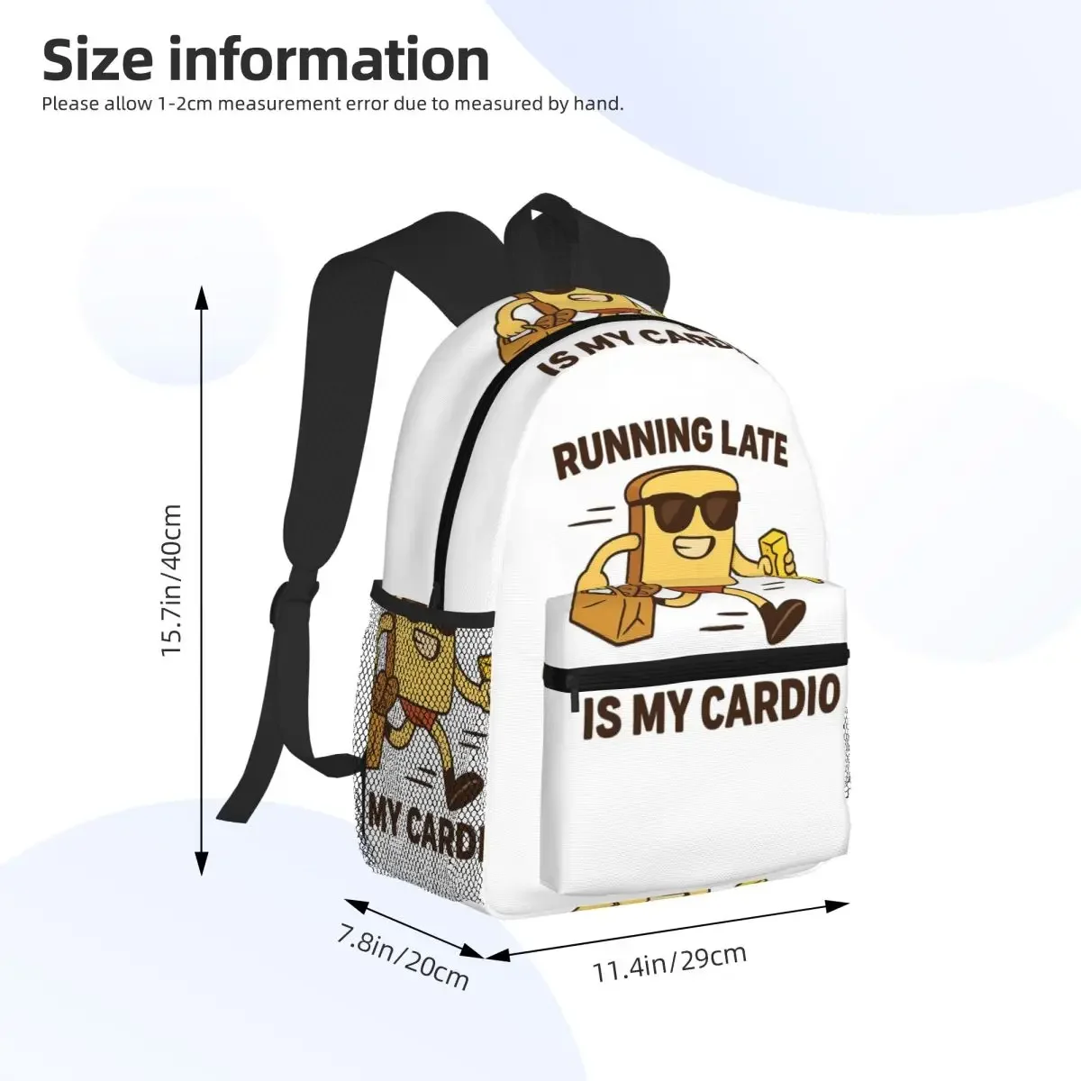 تشغيل أواخر هو بلدي القلب مضحك نخب الكرتون على ظهره Daypack بنين بنات BookBag حقيبة مدرسية حقائب الكتف للرجال والنساء #2