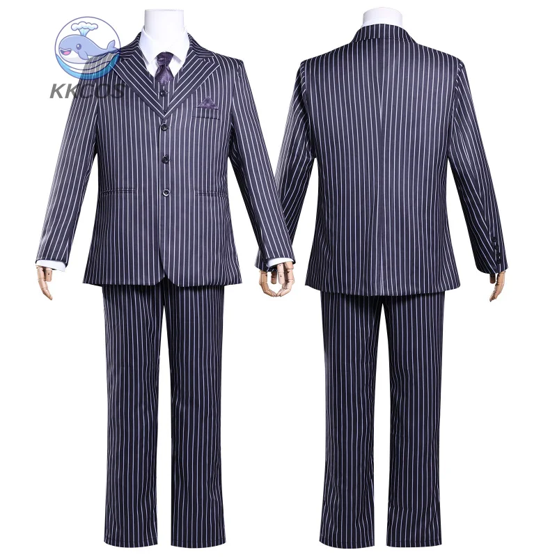 Gomez Addams Косплей Костюм Аниме Среда Косплей Деловой Костюм Одежда Мужчины Хэллоуин Карнавал Ролевые Игры Одежда
