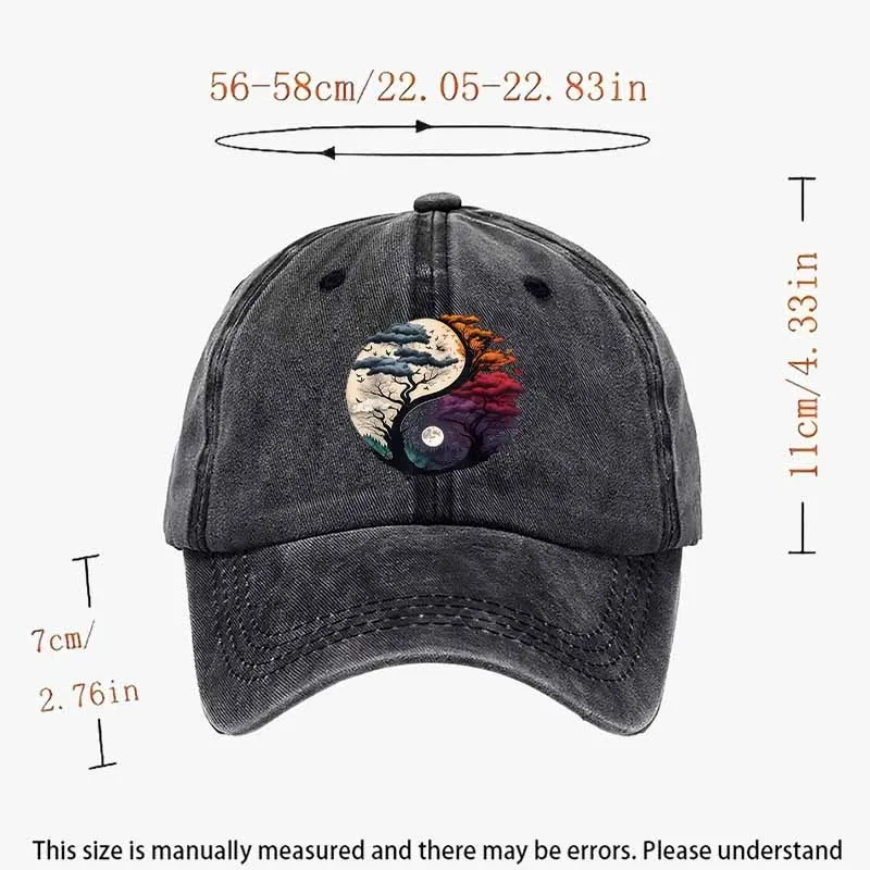 Stylish Baseball Caps, Seasonal Elements, Outdoor Adventures, Travel Photography Caps Unisex Retro Adjustable Dad Cap