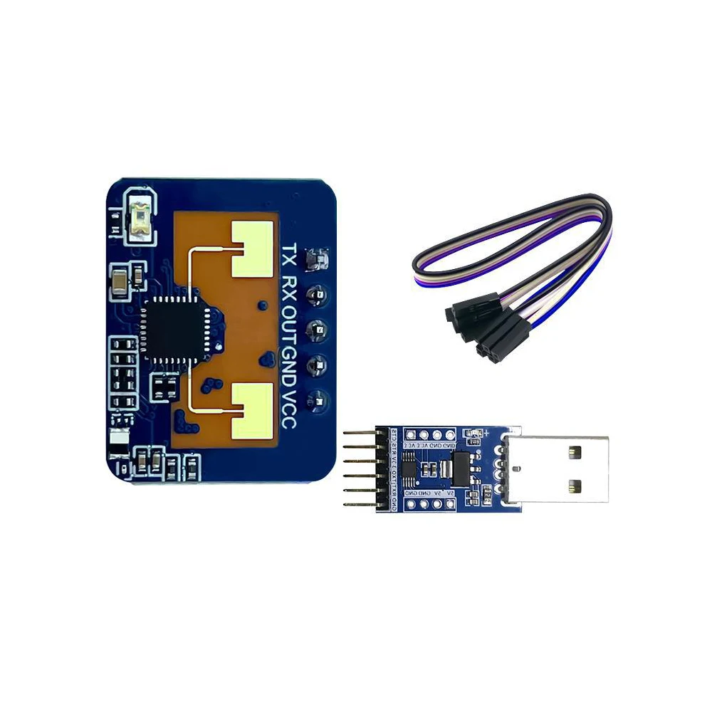 24G MMWave FMCW Millimeter Wave 5M Human Presence Status Radar Sensor Motion Detection Module LD2410C High Sensitivity Cable