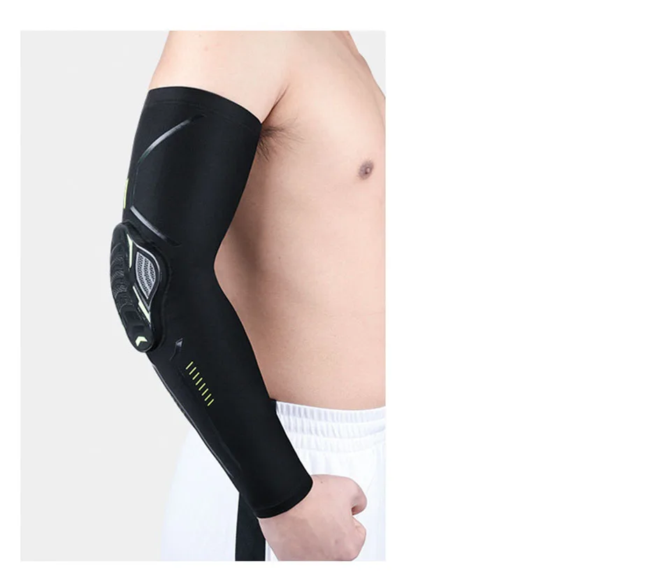 GTUBIKE 1 Stück elastische Basketball-Ellbogen- und Armprotektoren, stoßdämpfende Waben-Ellbogenschützer für Lauf- und Radsport – Detail 14