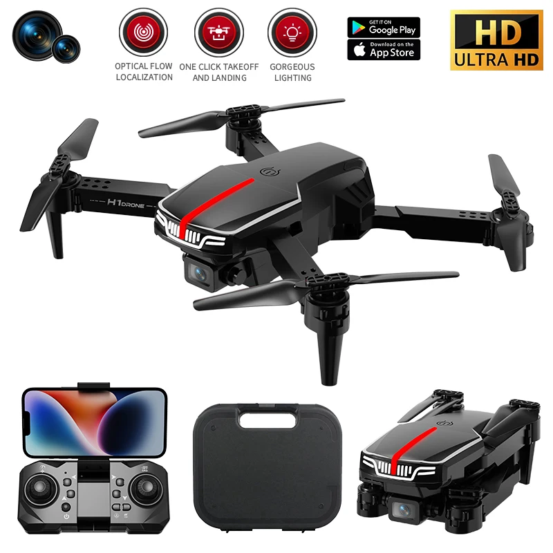 H1 Drone 4K HD Professional Dual Camera Optical Flow Localization Aerial Photography RC Foldable Quadcopter Kid Toy WIFI FPV