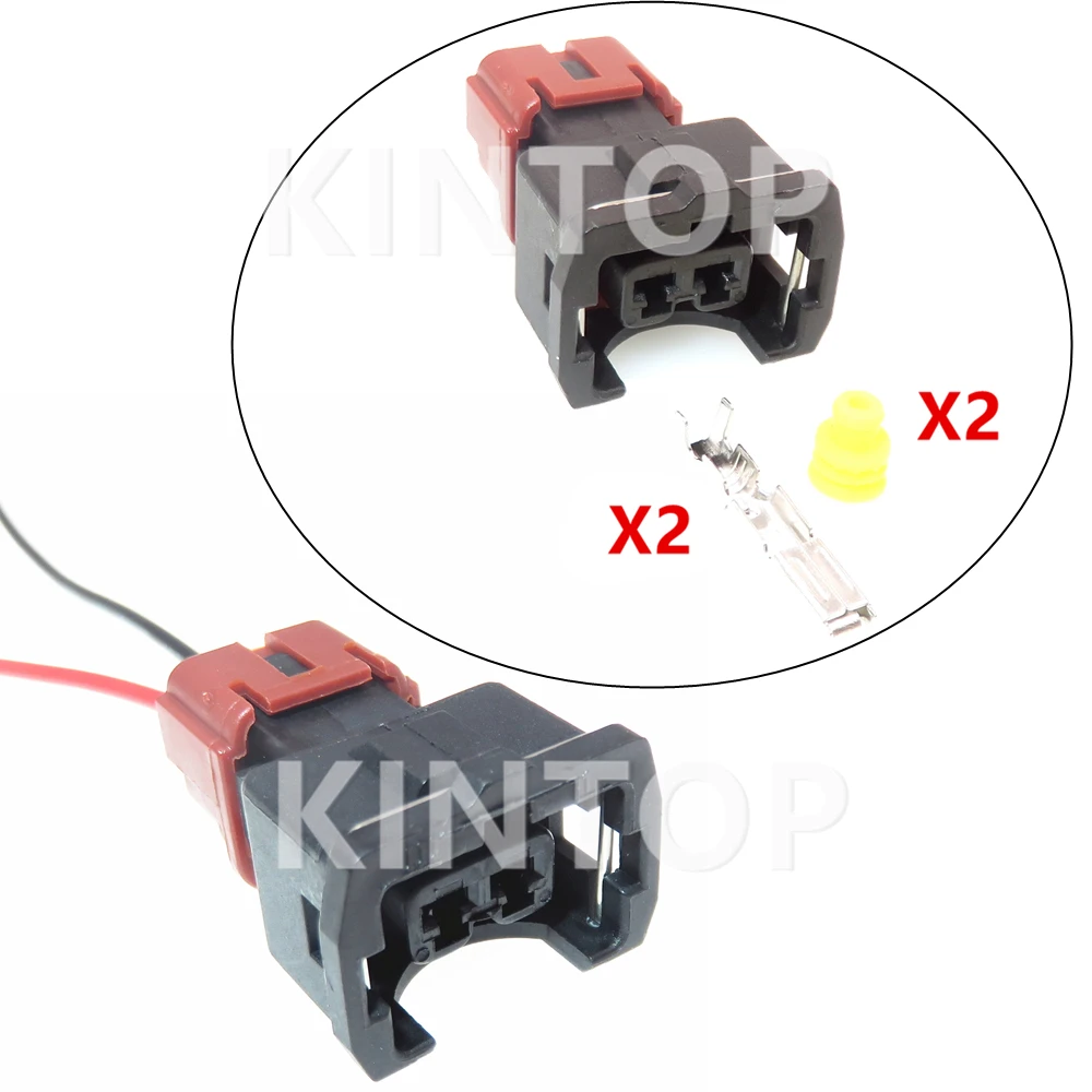 

1 Set 2 Pins Automobile Knock Sensor Wiring Terminal Socket With Wires AC Assembly PB185-02326 Car Waterproof Connector