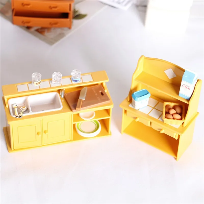 Dollhouse Mini Kitchen Cooking Series Mini Furniture Model