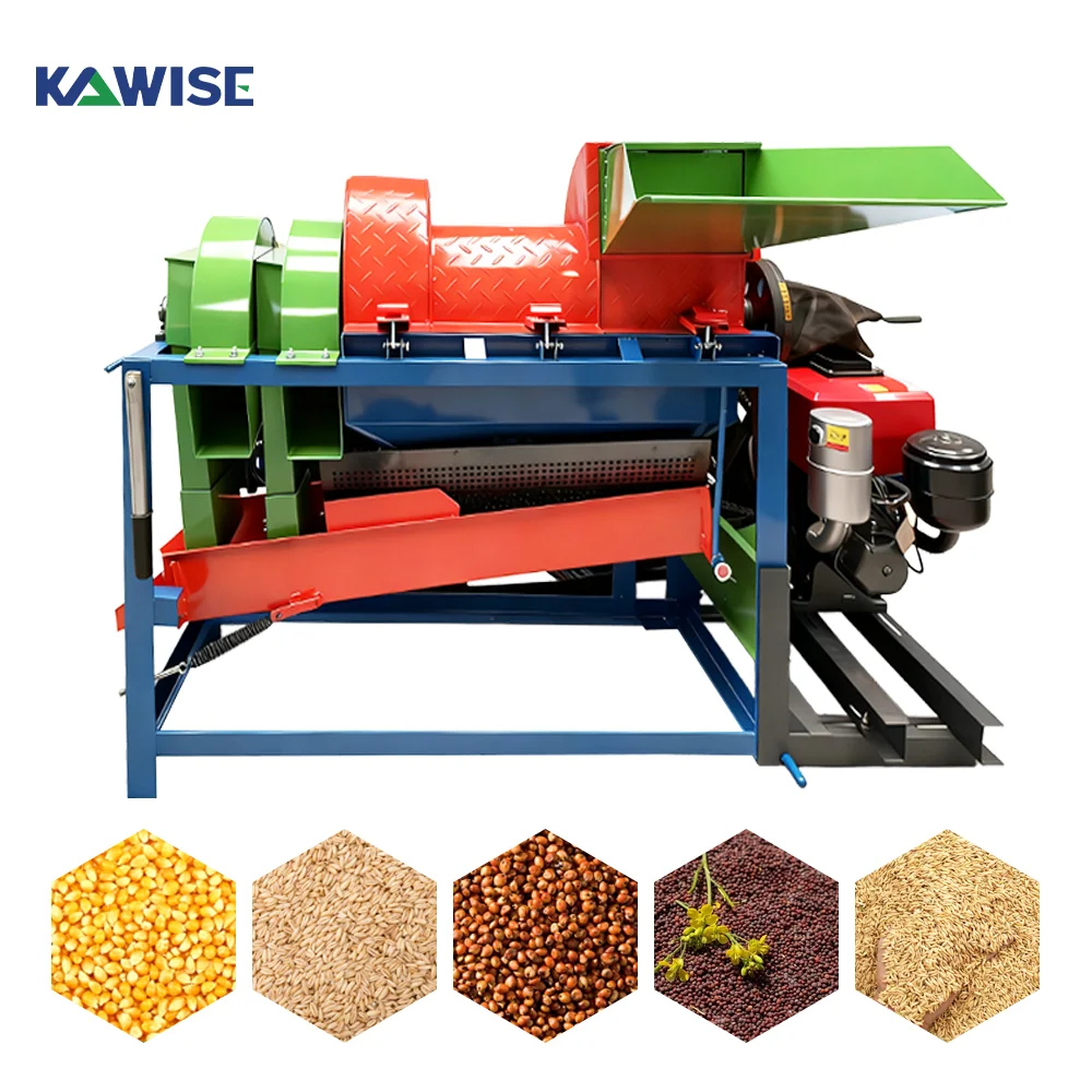 AIROW Multifunctional Grain Thresher Machine for Corn, Soybean, Wheat and Rice Processing with High Efficiency
