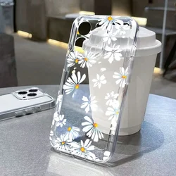 Leaves Flower Case For Xiaomi Mi 11 Lite 5G 14 13T 13 12T 12 12X Poco F6 F5 X6 X5 X3 M6 Pro Transparent Shockproof Soft Cover
