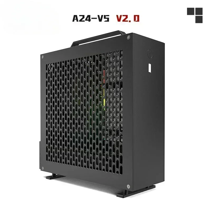 5 Litre Mini A24-V5 2.0 Dual Slot Single Display 1u Power Supply Itx Chassis with Double Chamfer