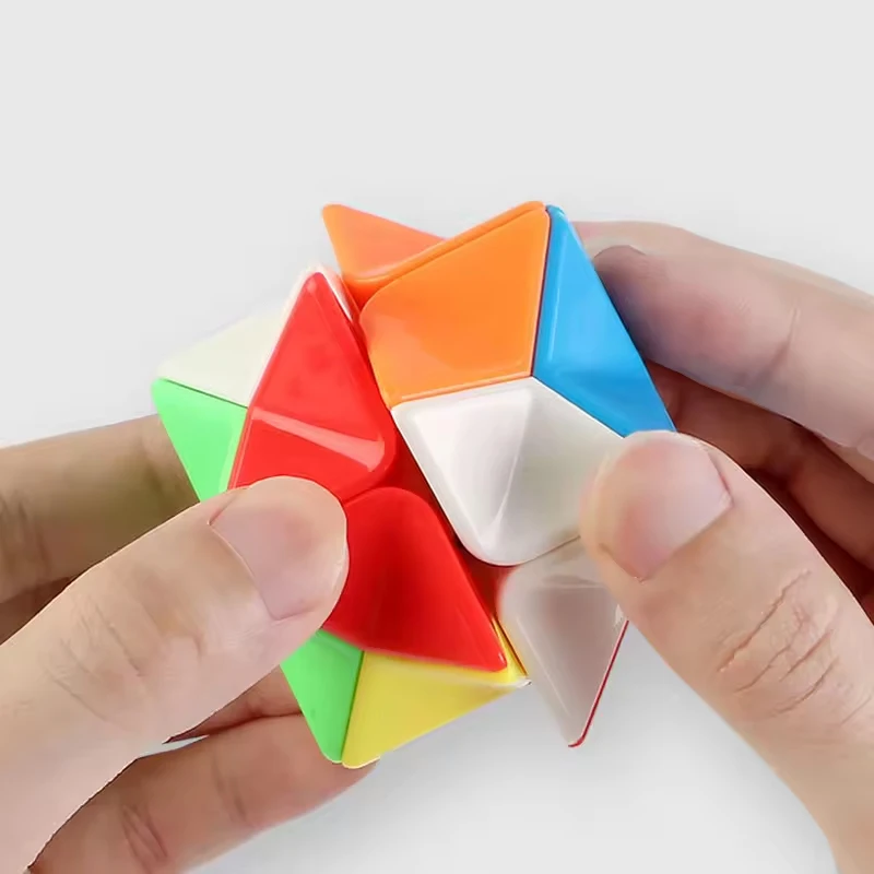Cubo Mágico Antiestresse Macaron, Brinquedo Educativo Divertido para Crianças, Quebra-Cabeça de Descompressão, Brinquedos Poligonais, Presentes de Natal e Aniversário