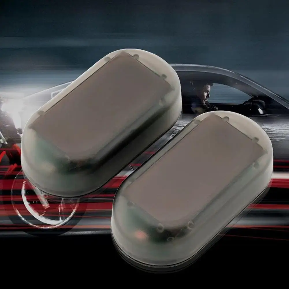 Solar Powered Car Fake Security Warning Light Universal Lamp Alarm Light Anti-Theft Car Signal LED Caution Strobe Accessori X7H1