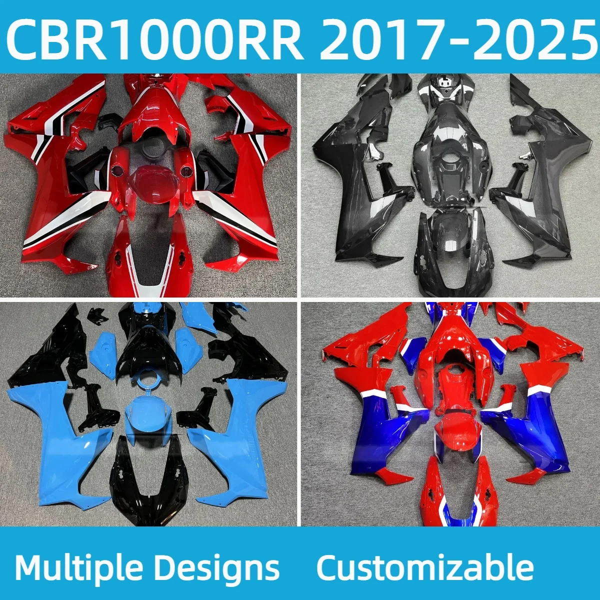 

Motorcycle Parts Fairings for Honda CBR1000RR 2017 2018 2019-2025 ABS Fairing Bodywork Kit Panel Set Fit CBR 1000RR 17-25