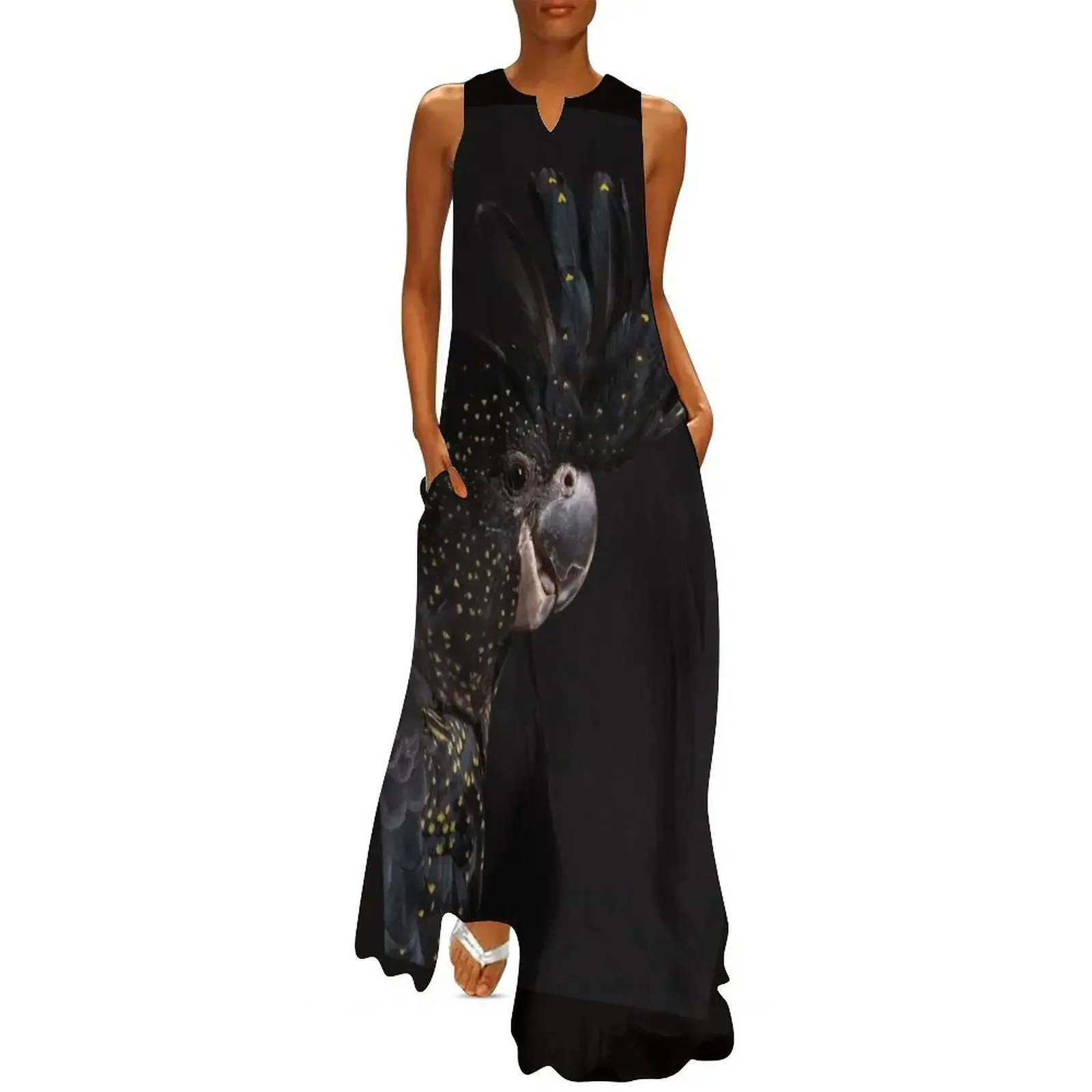 

Red-tailed Black Cockatoo #2 Long Dress beach dress women's summer dress 2025 Evening dresses Elegant gowns