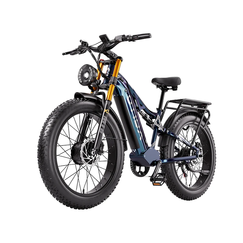 OTIDA S26 Dualmotoren Leistungsstarkes Elektrofahrrad 52V20Ah Akku 26 Zoll 4.0 Fat Tires E-Bike Mountainbike Elektrofahrrad MTB für Erwachsene