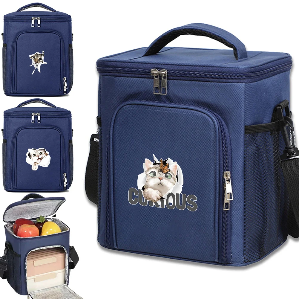 

Insulation Picnic Ice Pack Delivery Bag Cat Printing Series Portable Organizer Boxes Insulated Case Thermal Insulation Box