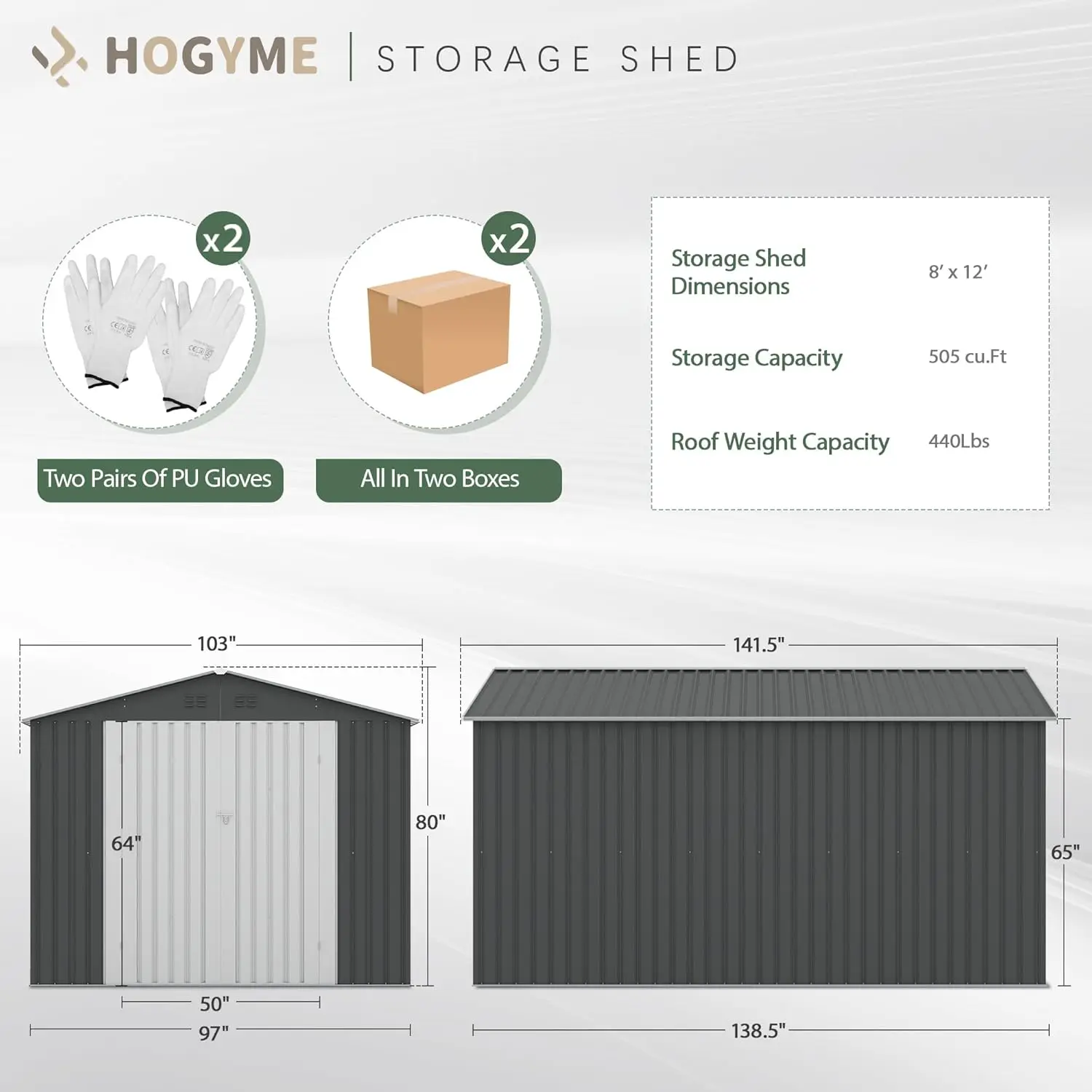 Outdoor Storage Shed, Large Metal Tool Sheds with Updated Frame Structure and Lockable Doors, Garden Shed