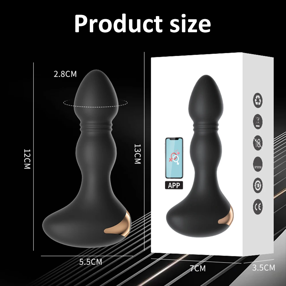 App Remote Vibrator Anal Plug Adult Products Wholesale Wireless Remote Control App Anal Plug Vibration Masturbation Silicone