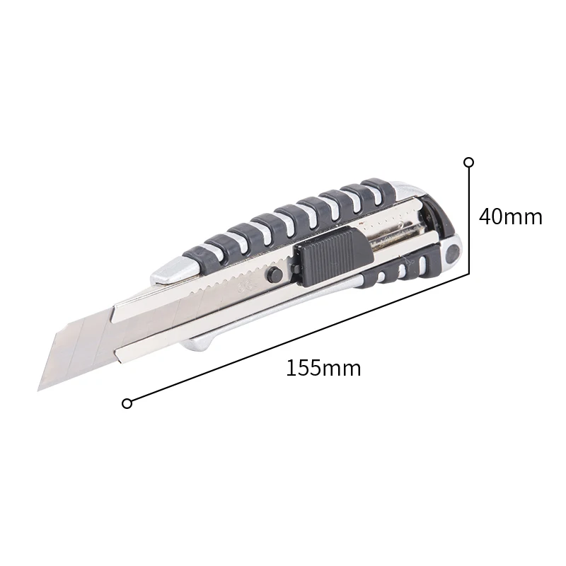 Deli Aluminum Alloy Utility Knife High-Quality Sharp Multifunctional Wallpaper Cutting Paper Hand Tool Cutting Tool 18mm 1pcs