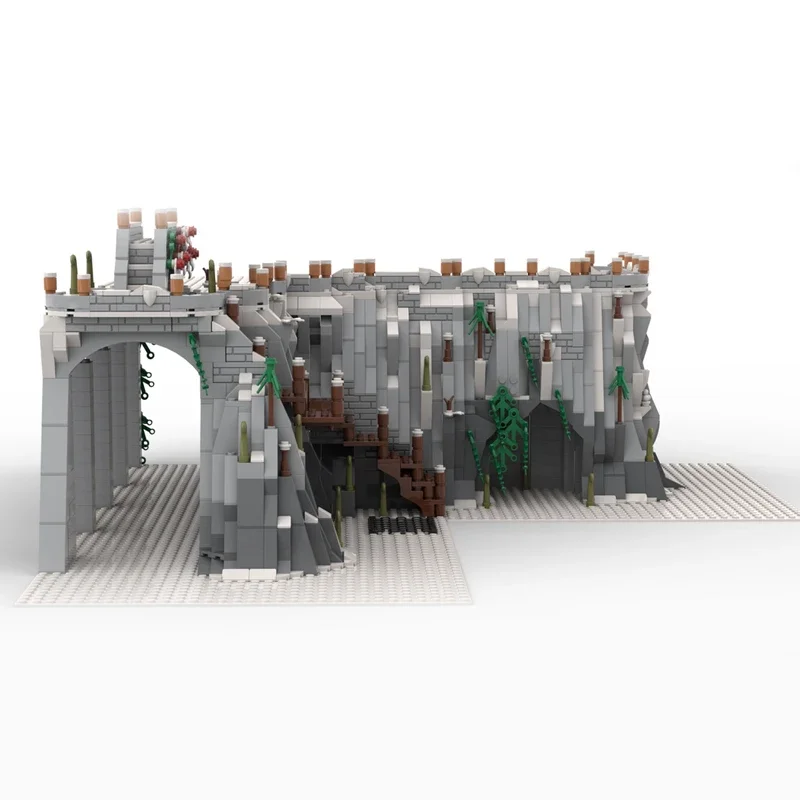 QWERT Street View Model MOC Building Bricks Winter Corner Tunnel Modular Technology Assemble Toys Suit Display Christmas Gift