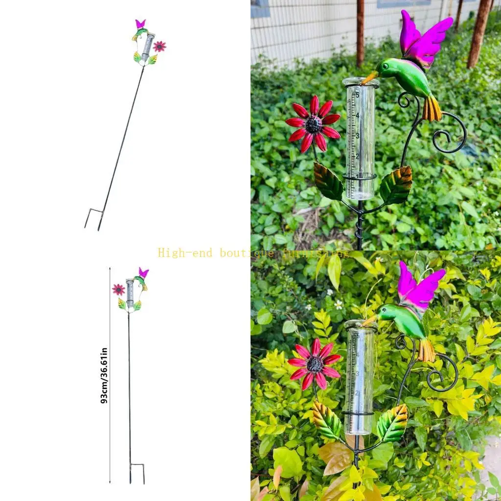 

L9NB Fashionable Feathered Theme Rain Measurement Product produced From Strong Iron For Exact Rainfall Recording In grounds